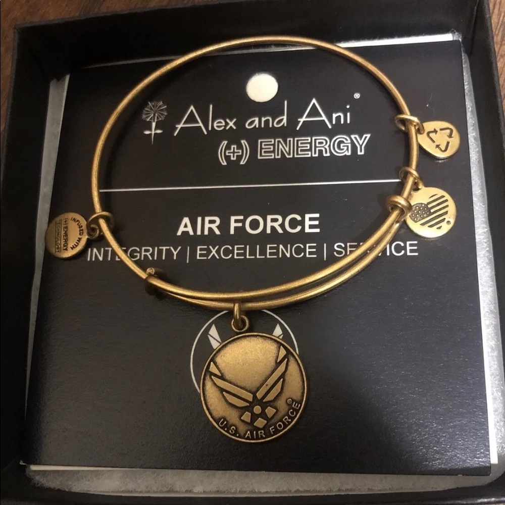 Alex And Ani " Air Force " Gold plated.